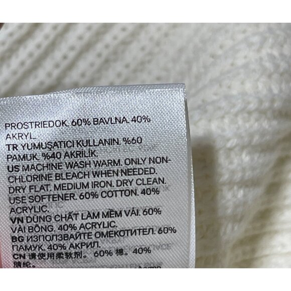 New H & M Knit Sweater Gold Buttons Mock Neck XS Extra Small - Picture 8 of 8